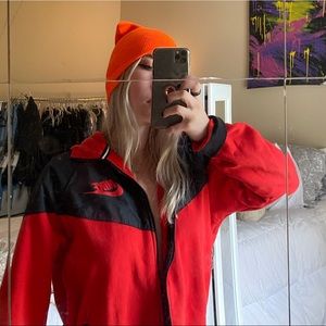 Nike red athletic jacket/ size large